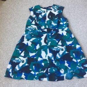 Navy, teal, and blue Vince Camuto dress
